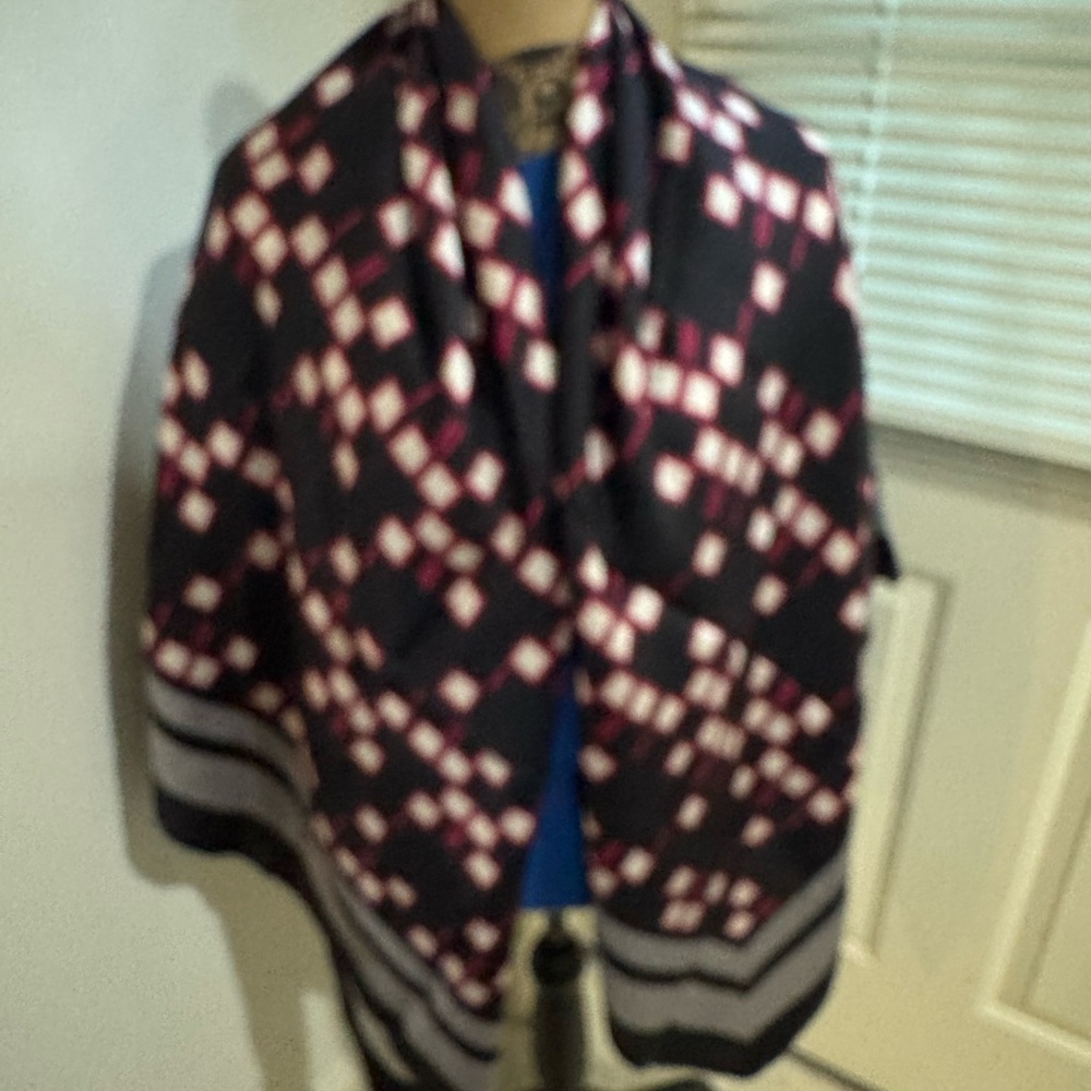 Emporio Armani silk Geometric Scarf approximately 54”X54”